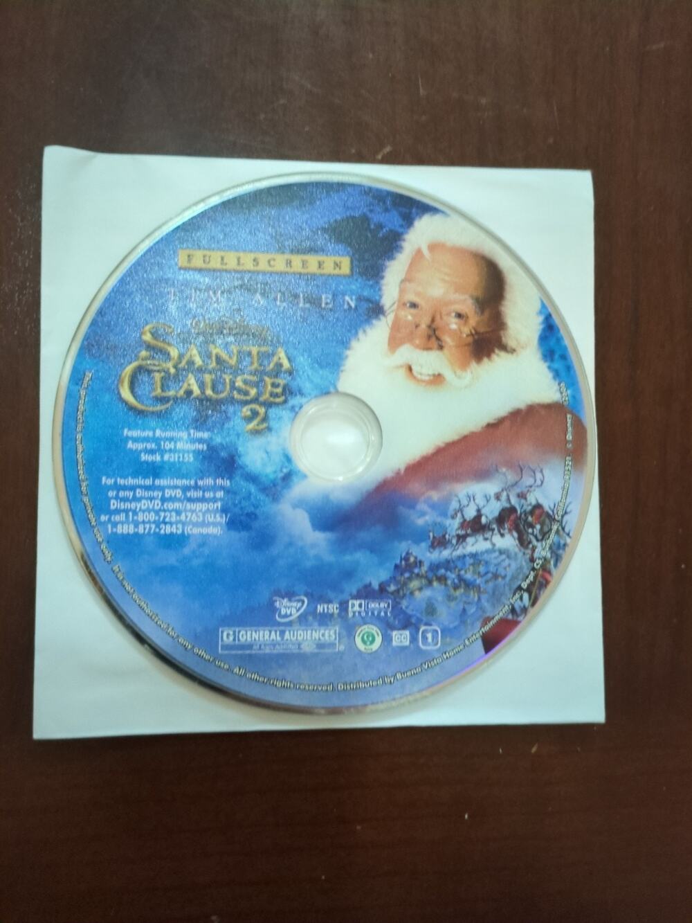 The Santa Clause 2 (DVD, 2002) Full Screen disc only